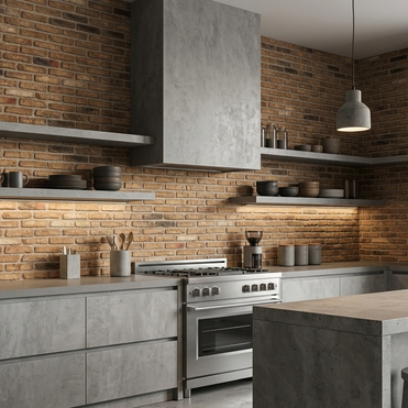 Dekorativni stenski panel - Opeka Rustic Marron - 117 x 91,5 cm