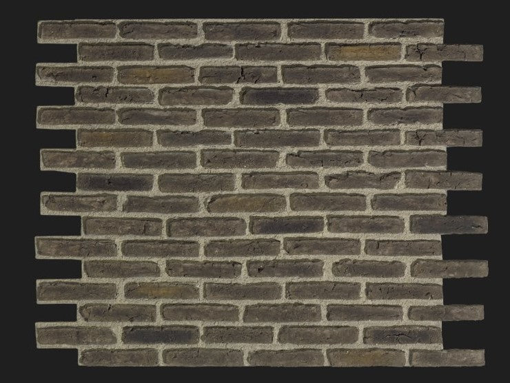 Dekorativni stenski panel - Opeka Rustic Gris Negro - 117 x 91,5 cm