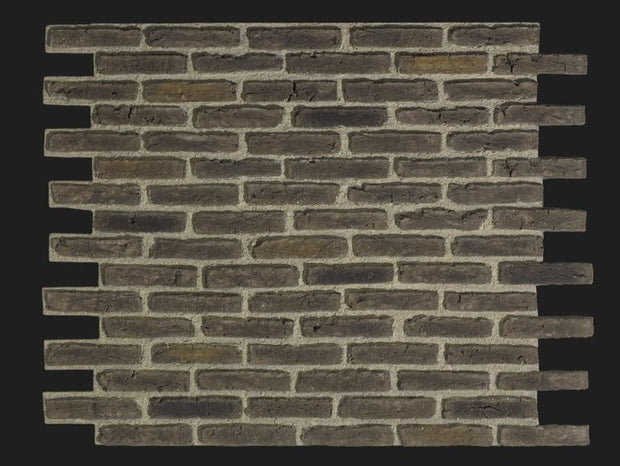 Dekorativni stenski panel - Opeka Rustic Gris Negro - 117 x 91,5 cm