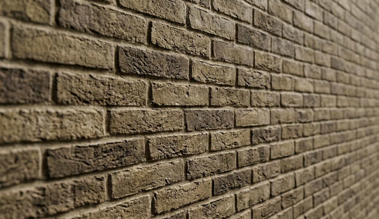 Dekorativni stenski panel - Opeka Rustic Gris Negro - 117 x 91,5 cm