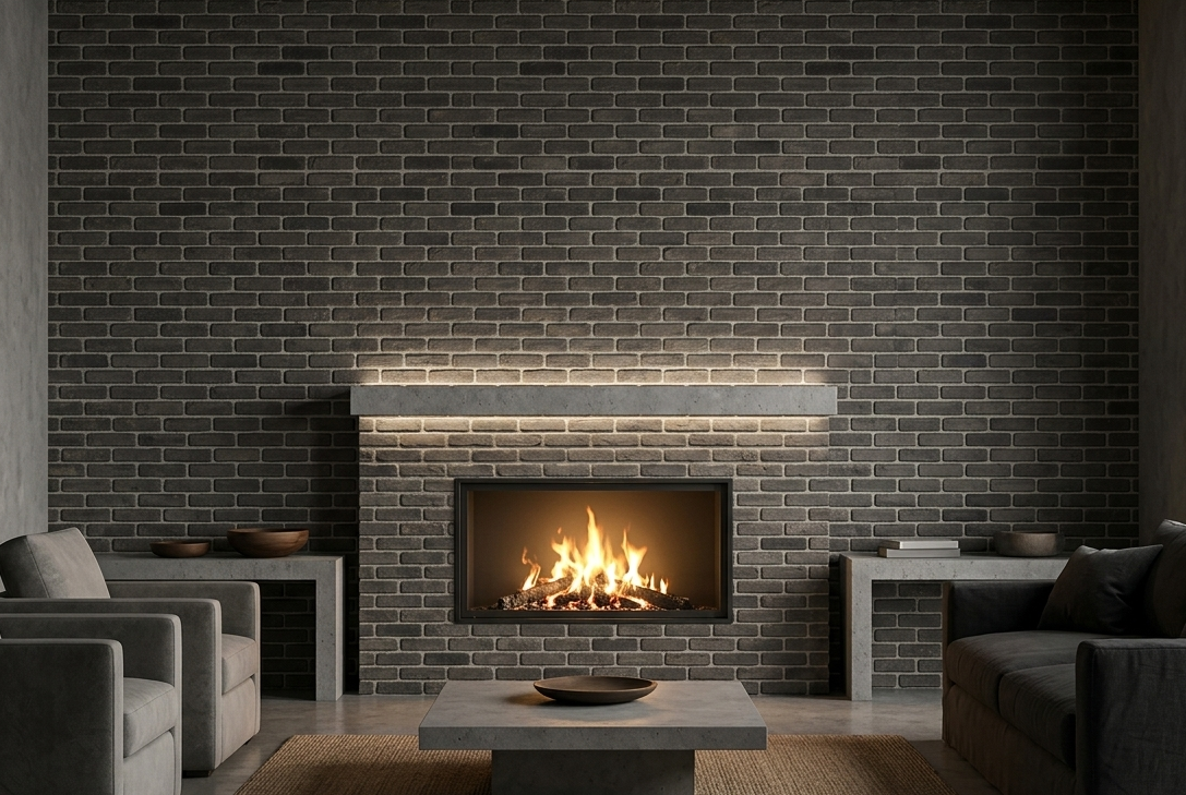 Dekorativni stenski panel - Opeka Urban Gris Negro - 122 x 91,5 cm