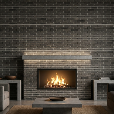 Dekorativni stenski panel - Opeka Urban Gris Negro - 122 x 91,5 cm