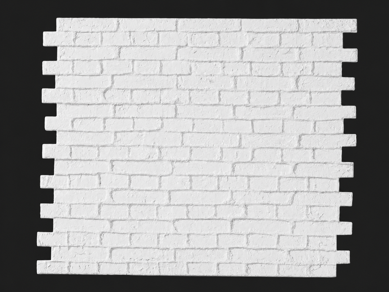 Dekorativni stenski panel - Opeka Country bela - 113 x 93 cm