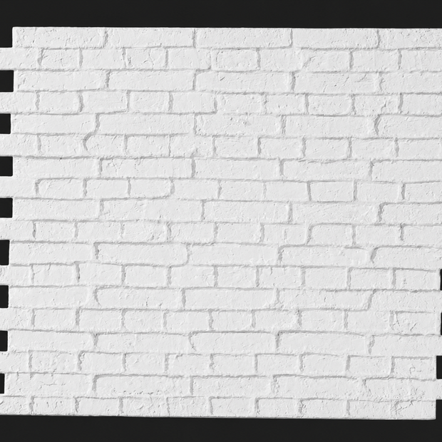 Dekorativni stenski panel - Opeka Country bela - 113 x 93 cm