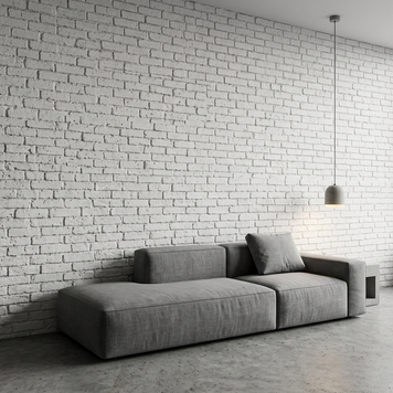 Dekorativni stenski panel - Opeka Country bela - 113 x 93 cm