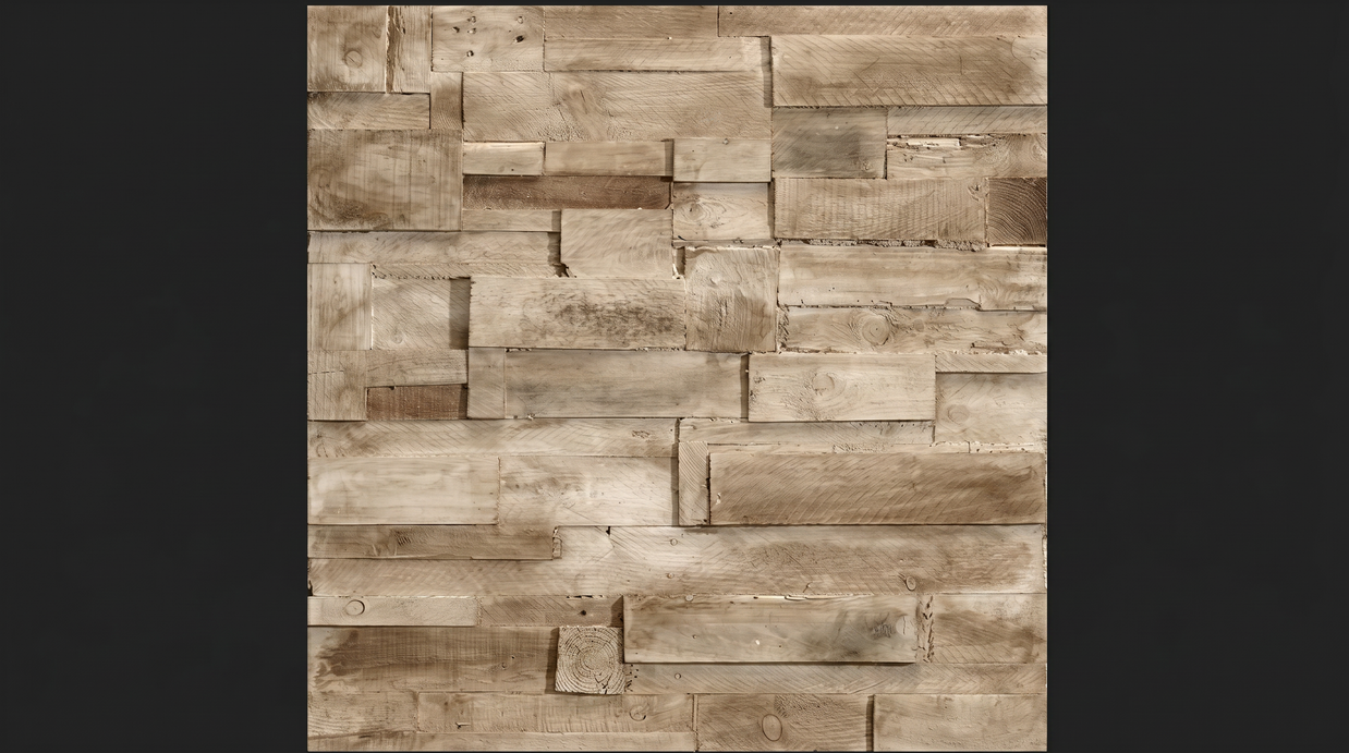 Dekorativni stenski panel - Les Madera Encofrada - 100 x 100 cm
