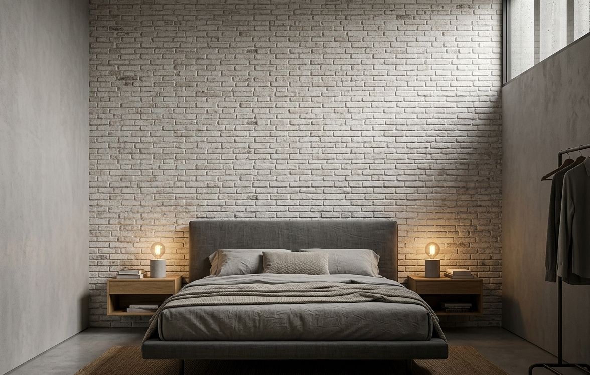 Dekorativni stenski panel - Opeka Country Marron Envejecido - 113 x 93 cm
