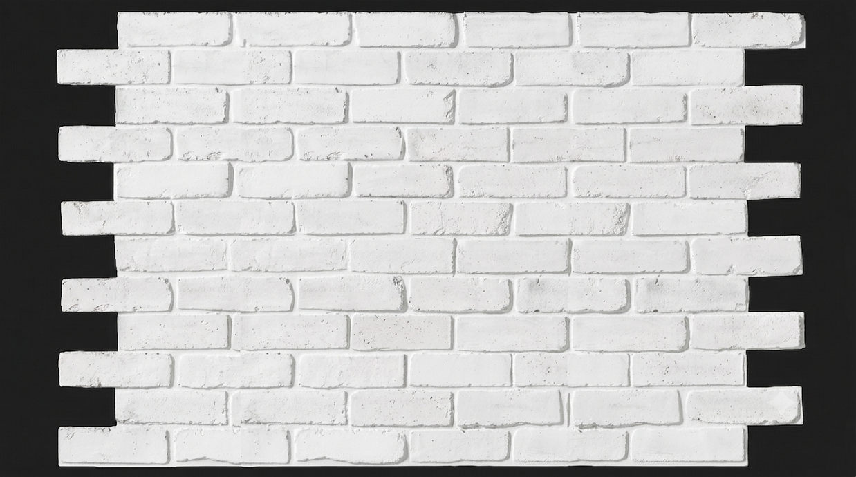Dekorativni stenski panel - Opeka English bela - 106 x 100 cm