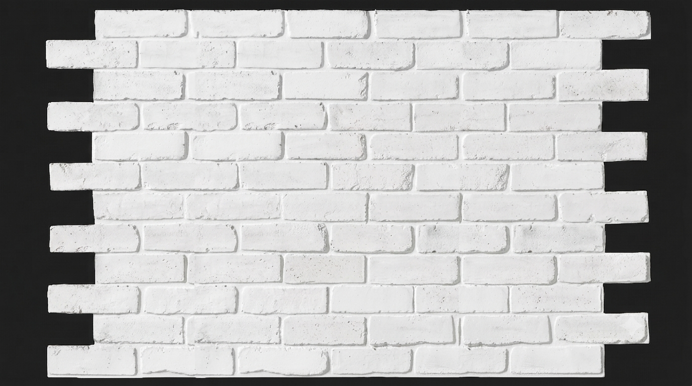Dekorativni stenski panel - Opeka English bela - 106 x 100 cm