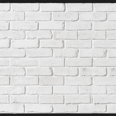 Dekorativni stenski panel - Opeka English bela - 106 x 100 cm