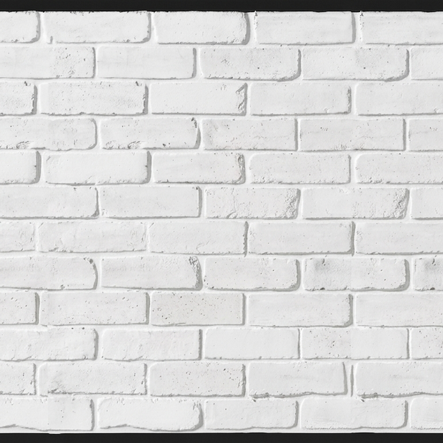 Dekorativni stenski panel - Opeka English bela - 106 x 100 cm