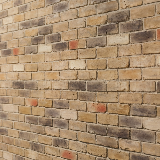 Dekorativni stenski panel - Opeka English Marron - 106 x 100 cm