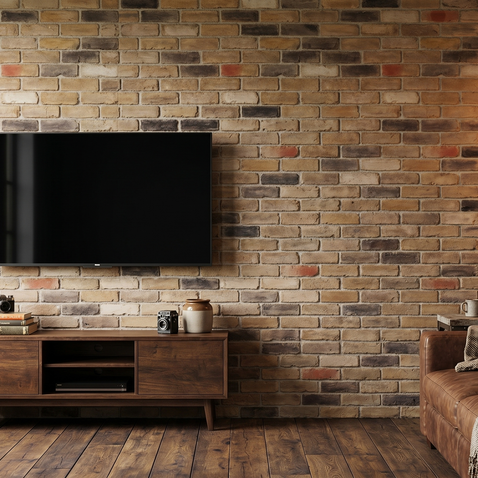Dekorativni stenski panel - Opeka English Marron - 106 x 100 cm