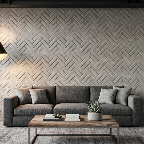 Dekorativni stenski panel - Opeka Espiga Gris - 125 x 100 cm