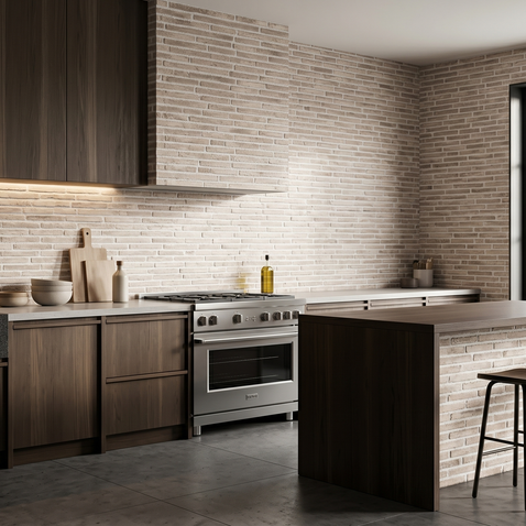 Dekorativni stenski panel - Opeka Long Cuero - 118 x 93 cm