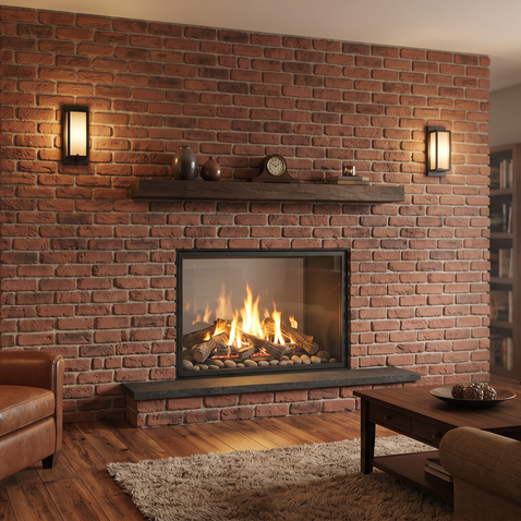 Dekorativni stenski panel - Opeka Wall Cassel rdeča - 120 x 90,5 cm