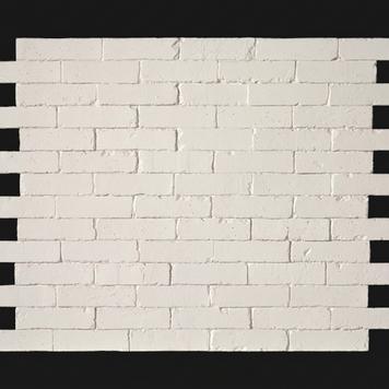 Dekorativni stenski panel - Opeka Block bela - 123 x 90 cm