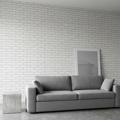 Dekorativni stenski panel - Opeka Block bela - 123 x 90 cm
