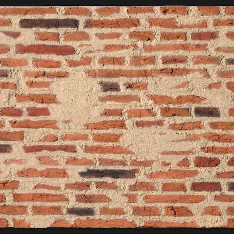 Dekorativni stenski panel - Opeka Grunge - 114 x 92 cm