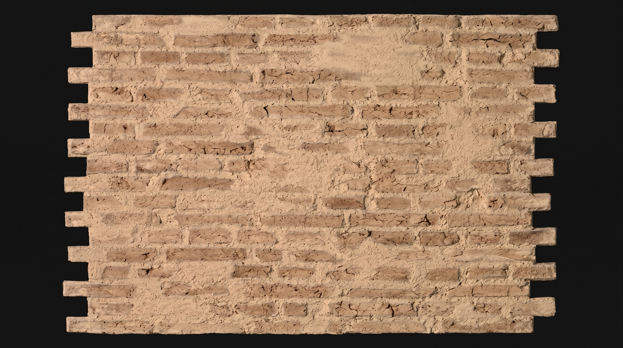 Dekorativni stenski panel - Opeka Grunge Cuero - 114 x 92 cm