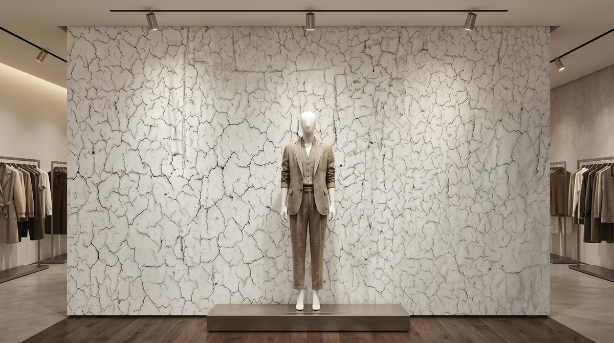 Dekorativni zidni panel - Beton Craquelado - 200 x 93 cm