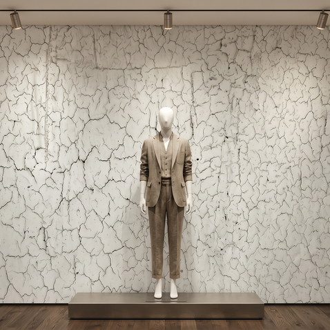 Dekorativni zidni panel - Beton Craquelado - 200 x 93 cm