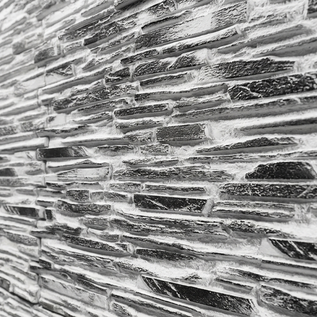 Dekorativni stenski panel - Skrilavec Pirineos Negro Envejecido - 122 x 91 cm
