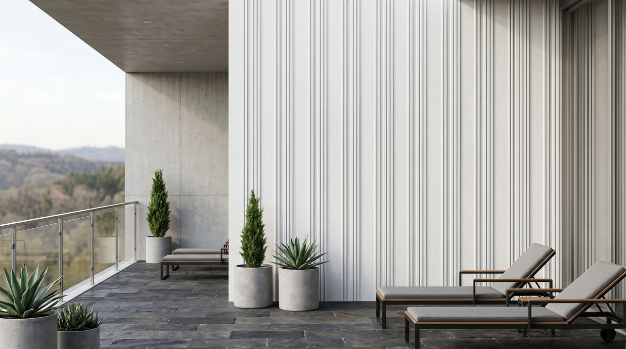 Dekorativni stenski panel - Beton Cement - 208 x 81 cm