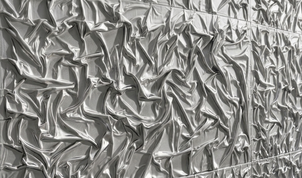 Dekorativni stenski panel - Tekstura Kioto Plata - 119 x 80 cm