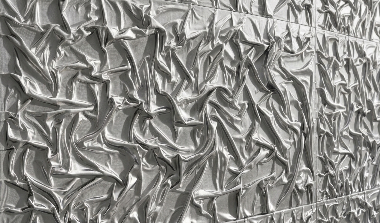 Dekorativni stenski panel - Tekstura Kioto Plata - 119 x 80 cm