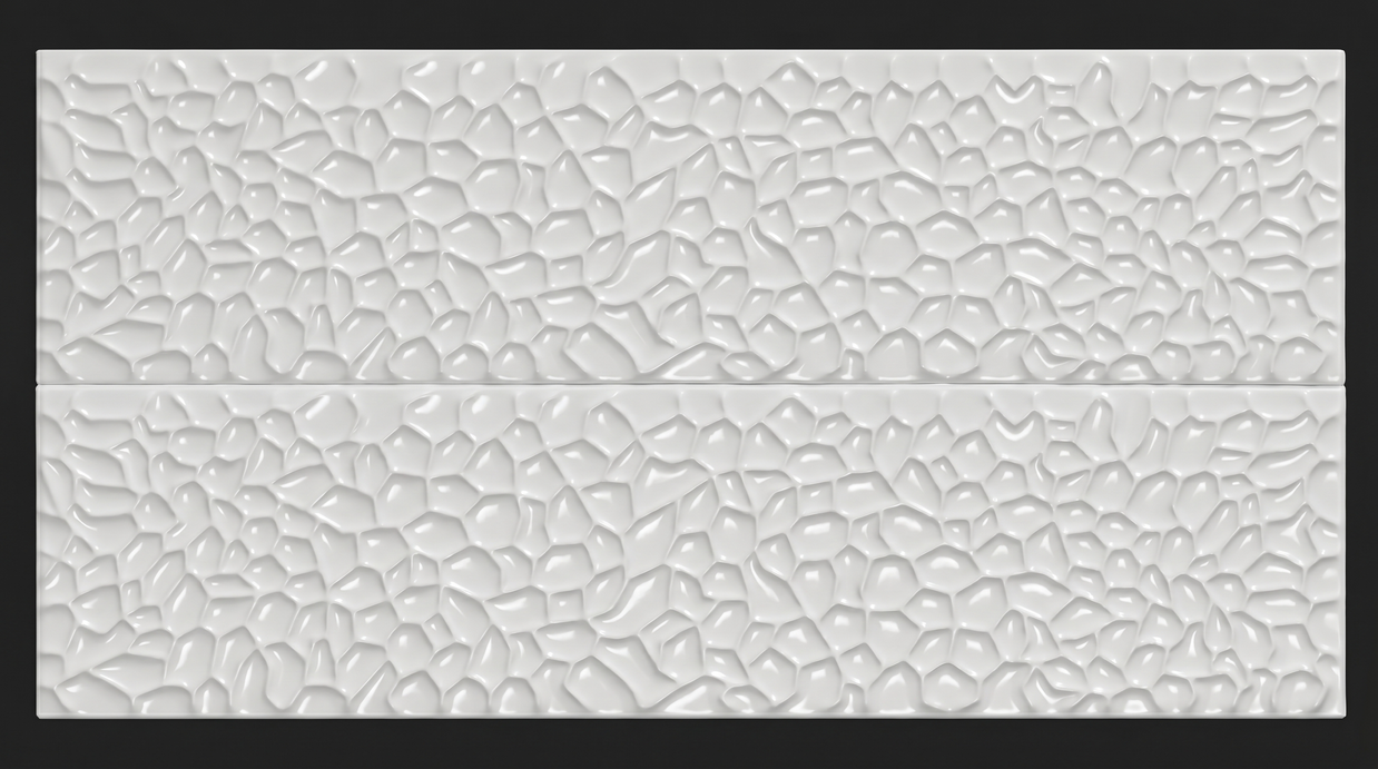 Dekorativni stenski panel - Tekstura Sinkiang bela - 120 x 89 cm