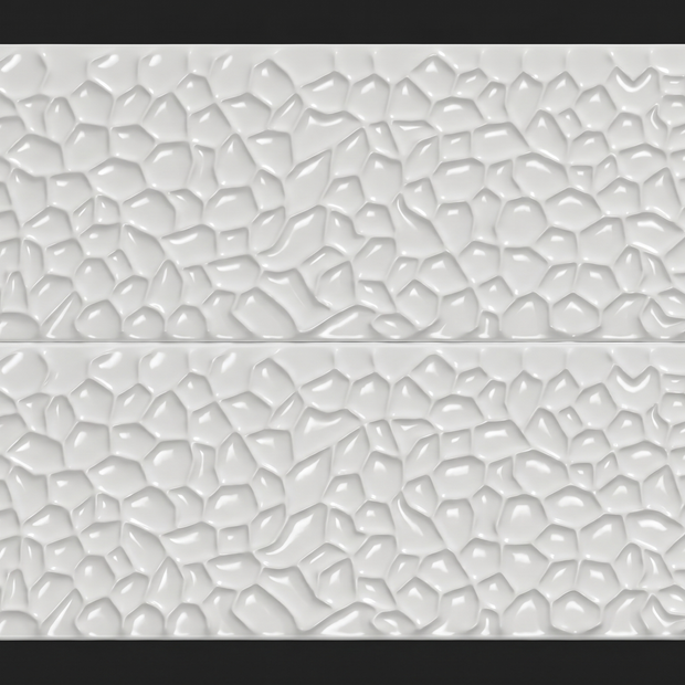 Dekorativni stenski panel - Tekstura Sinkiang bela - 120 x 89 cm