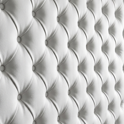 Dekorativni stenski panel - Tekstura Capitone bela - 60 x 60 cm