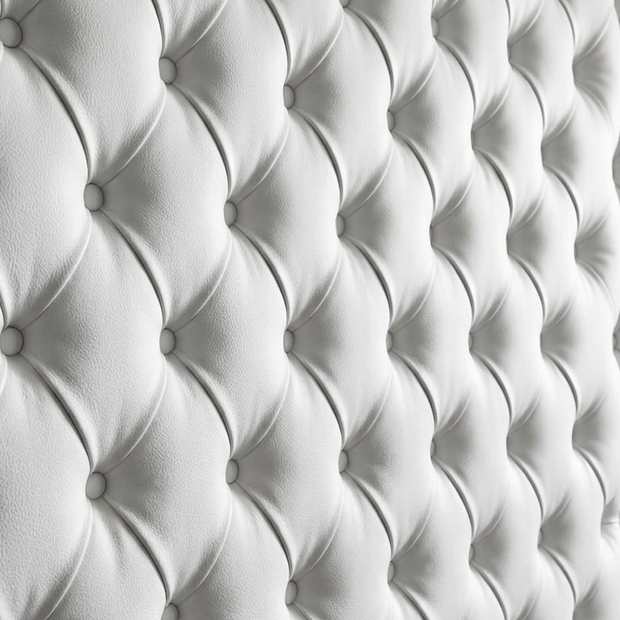 Dekorativni stenski panel - Tekstura Capitone bela - 60 x 60 cm