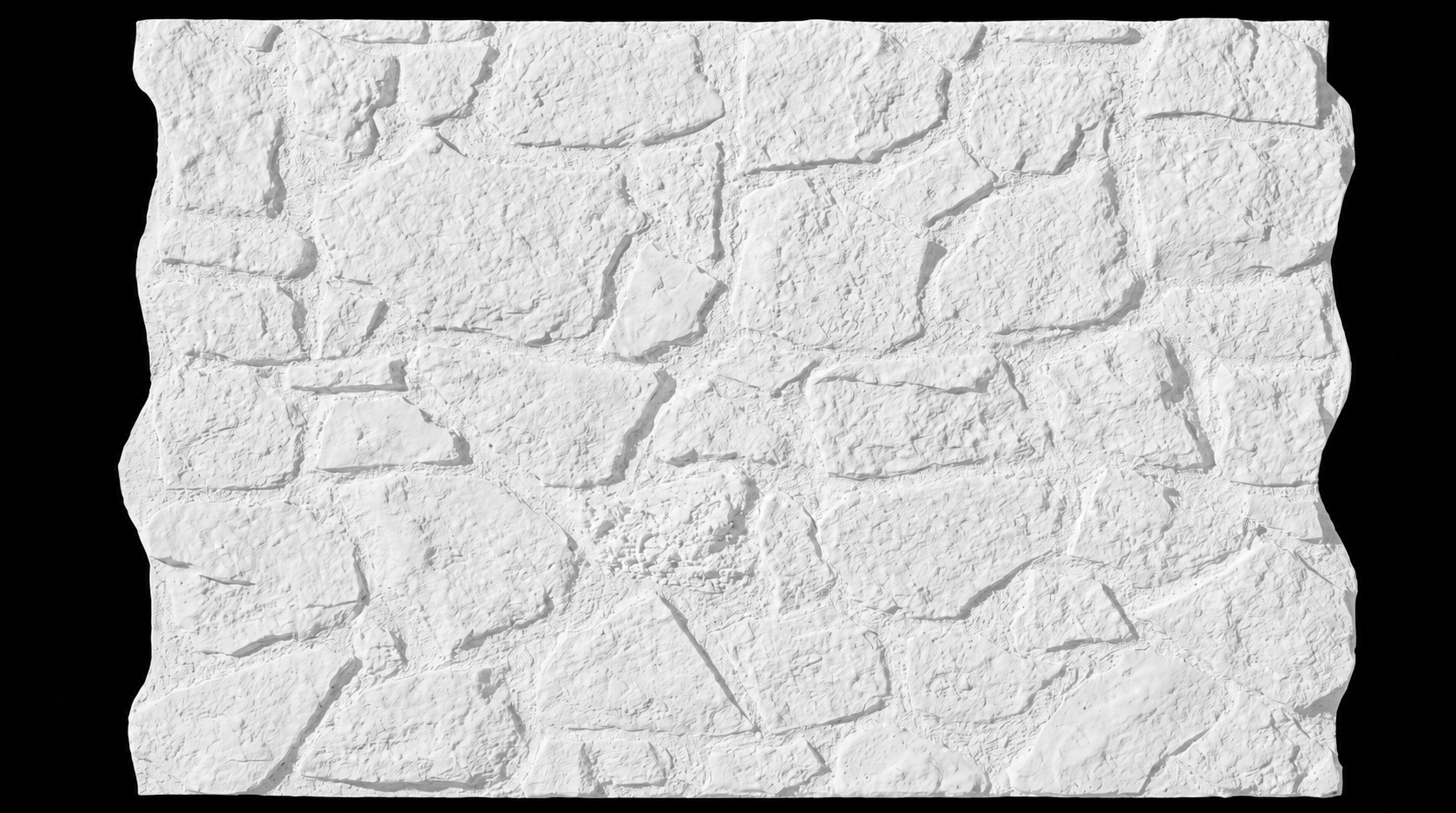 Dekorativni stenski panel - Kamen Cuenca bela - 118 x 93 cm