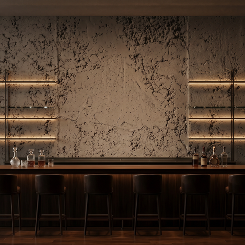 Dekorativni stenski panel - Beton Rough temen - 150 x 80 cm