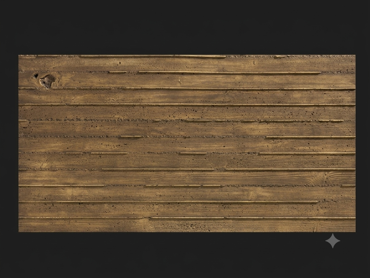 Dekorativni stenski panel - Beton Tables Madera - 150 x 79 cm