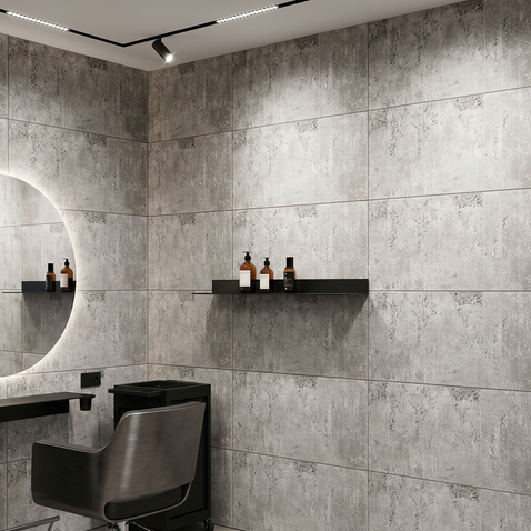 Dekorativni stenski panel - Beton Rough svetel - 150 x 80 cm