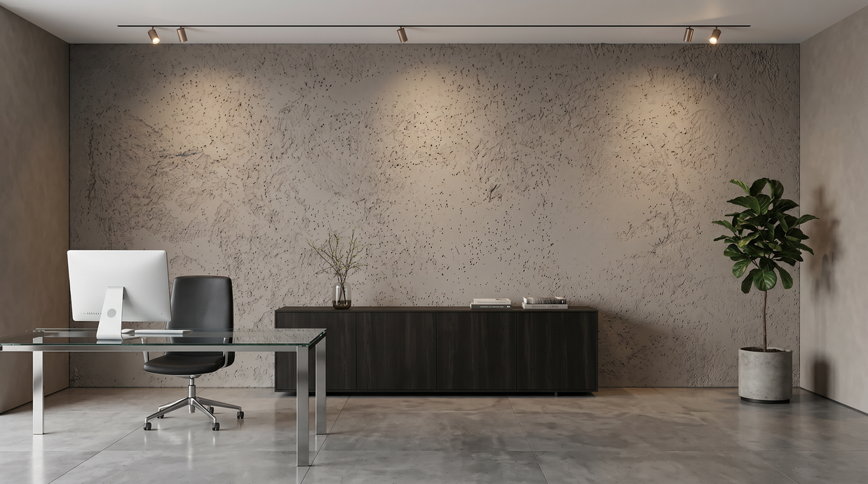 Dekorativni stenski panel - Beton Medio temen - 200 x 80 cm