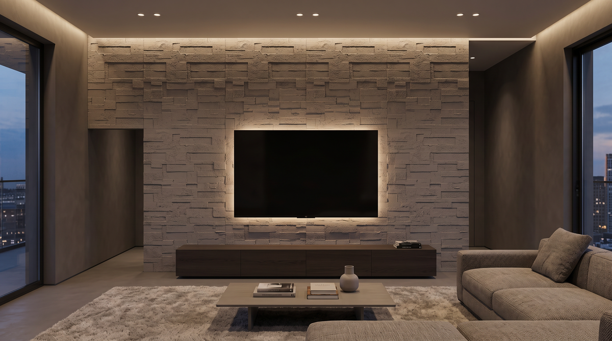 Dekorativni stenski panel - Beton Encofrado - 100 x 100 cm