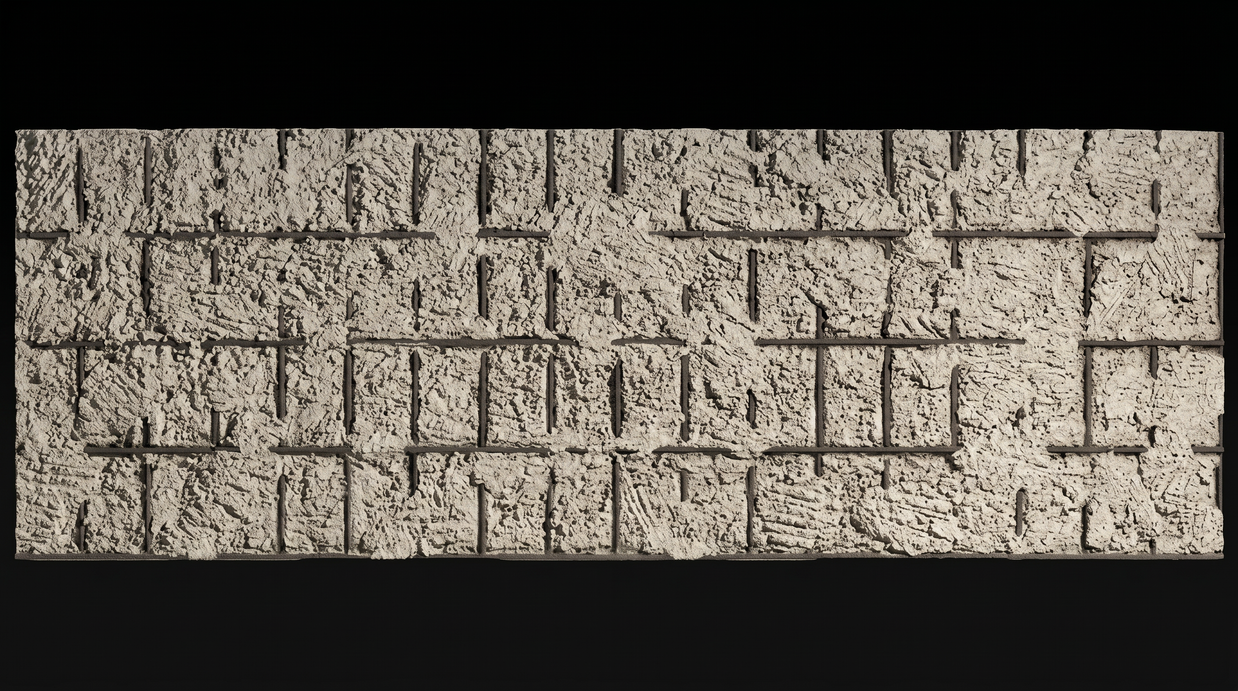 Dekorativni stenski panel - Beton Quebrado - 240 x 87 cm
