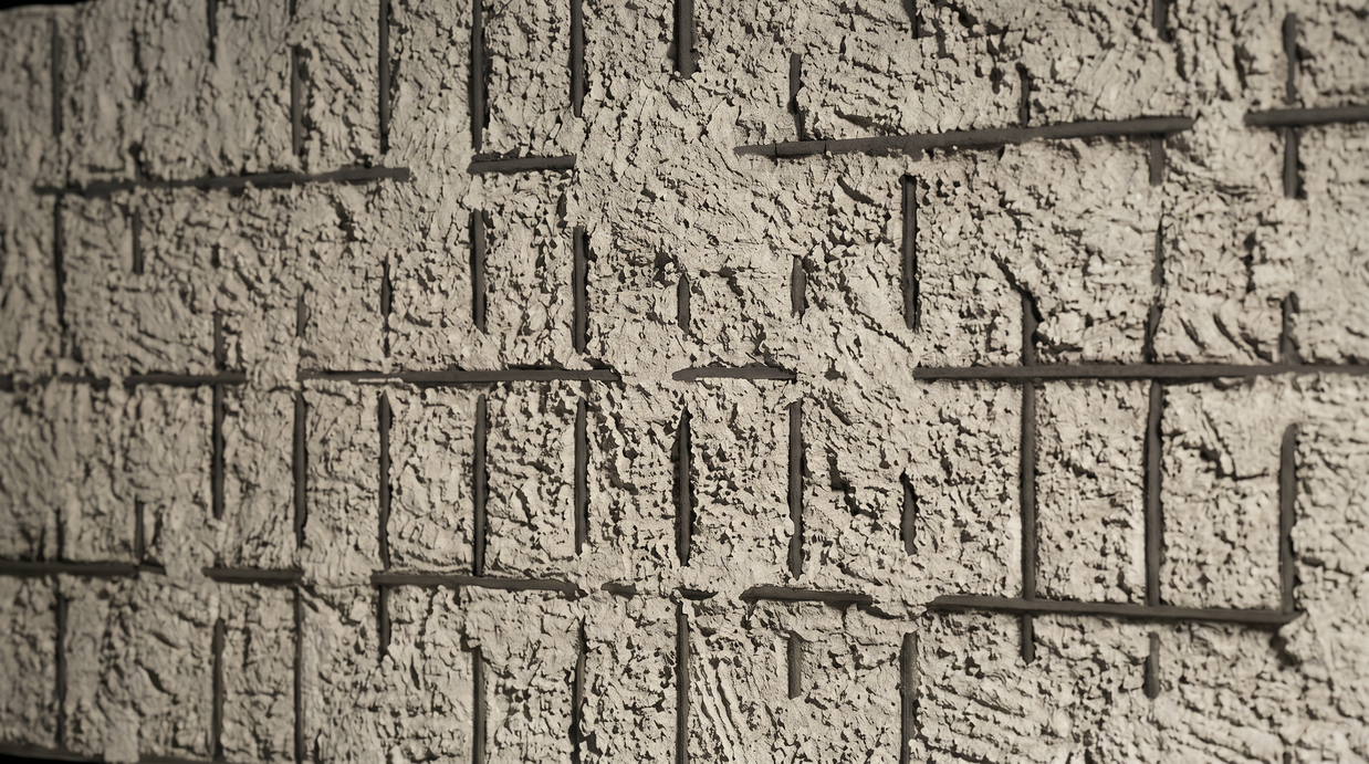 Dekorativni stenski panel - Beton Quebrado - 240 x 87 cm