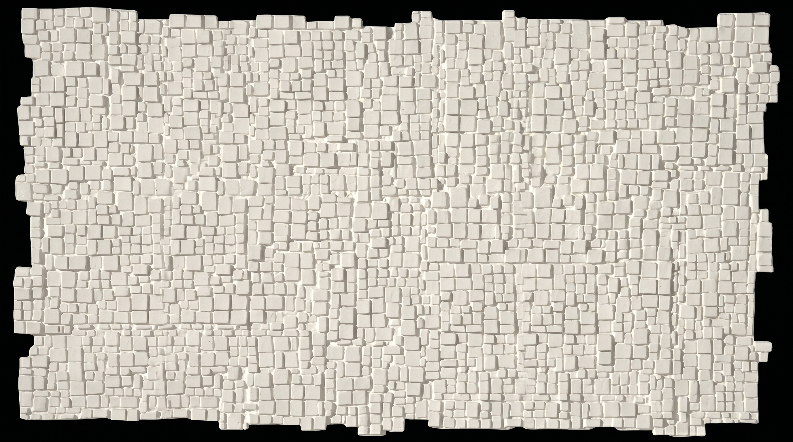 Dekorativni stenski panel - Tekstura Cube bela - 117 x 91 cm