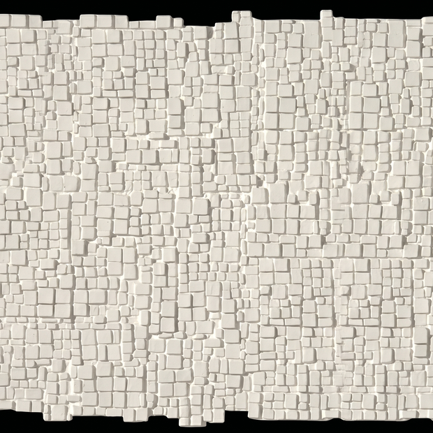 Dekorativni stenski panel - Tekstura Cube bela - 117 x 91 cm