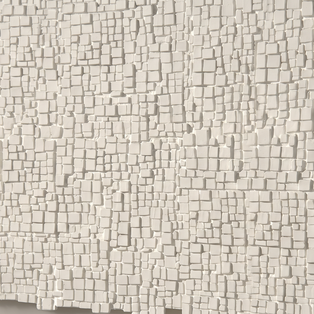Dekorativni stenski panel - Tekstura Cube bela - 117 x 91 cm