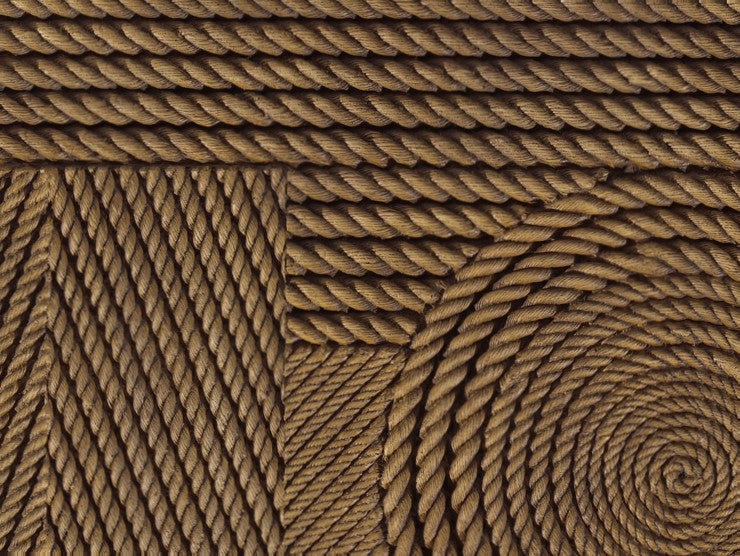 Dekorativni stenski panel - Tekstura Cuerdas rjava - 220 x 101 cm