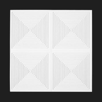 Dekorativni stenski panel - Tekstura Giza bela - 90,5 x 90,5 cm