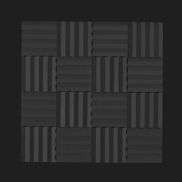 Dekorativni stenski panel - Tekstura Tokio črna - 87 x 87 cm