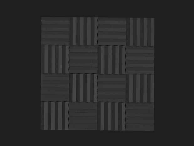 Dekorativni stenski panel - Tekstura Tokio črna - 87 x 87 cm