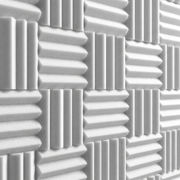 Dekorativni stenski panel - Tekstura Tokio bela - 87 x 87 cm